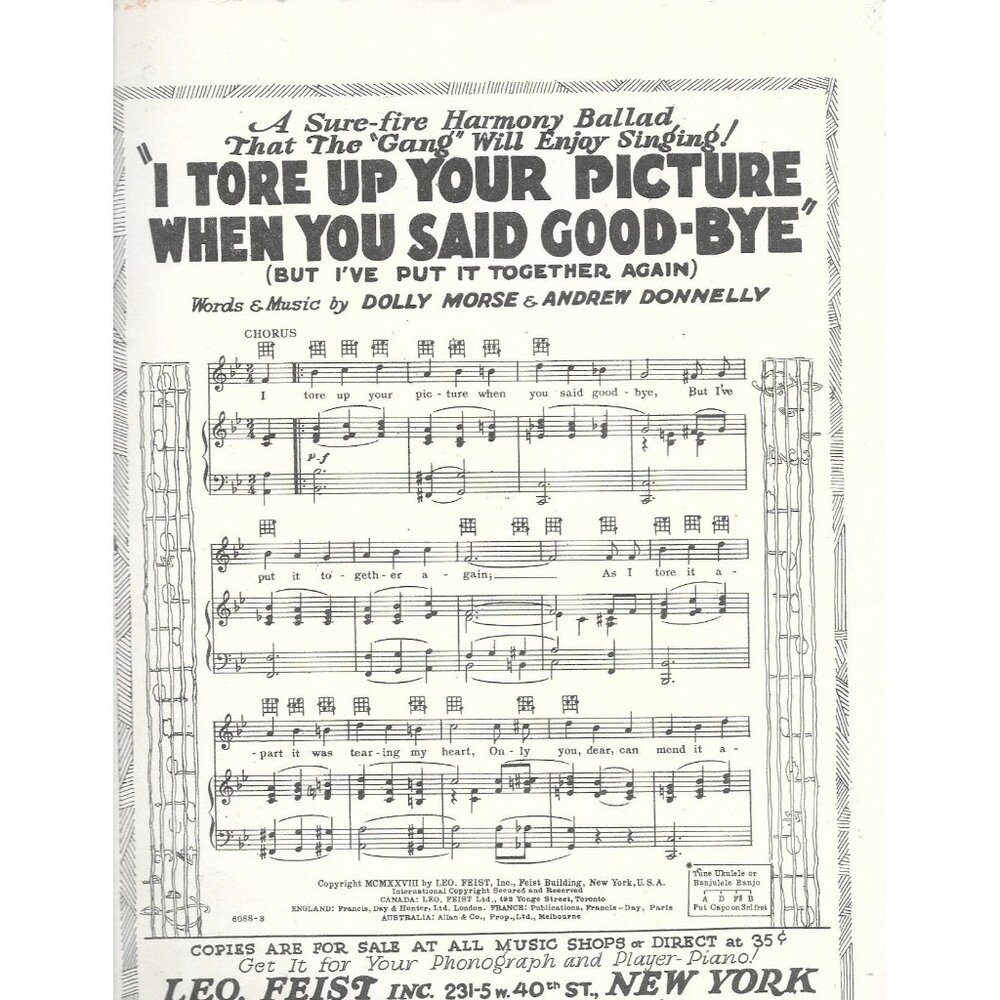My Ohio Home Sheet Music 1927 Gus Kahn Walter Donaldson Leo Feist Ballad Vintage - Picture 3 of 4